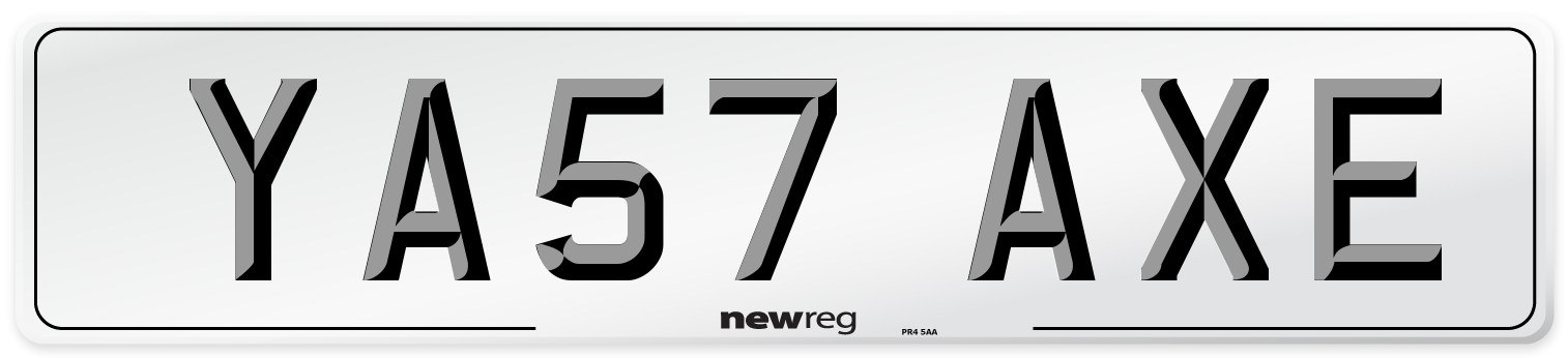 YA57 AXE Number Plate from New Reg
